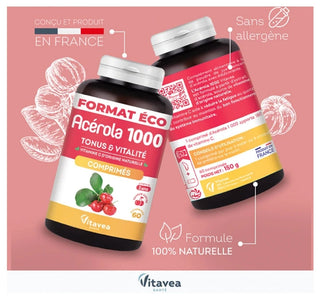 Vitavea Acerola 1000 - Tonus & Vitalité - 60 Comprimés