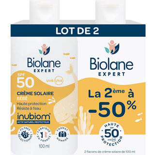 Biolane Expert Crème Solaire SPF50 2x100ml