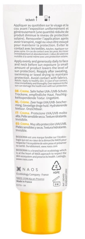 Bioderma Photoderm Crème SPF50+ – Très Haute Protection Solaire Visage 40 ml paraplus