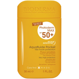 Bioderma Photoderm MAX Aquafluide Pocket SPF50+ – Très Haute Protection Solaire Nomade 30 ml