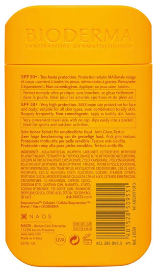 Bioderma Photoderm MAX Aquafluide Pocket SPF50+ – Très Haute Protection Solaire Nomade 30 ml paraplus