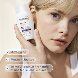 Bioderma Photoderm XDefense Ultra-Fluid SPF50+ Teinté 40 ml – Protection Solaire Détox Anti-Pollution et Teint Naturel paraplus
