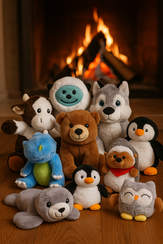 Pelucho Bouillottes micro-ondes naturelles Animaux