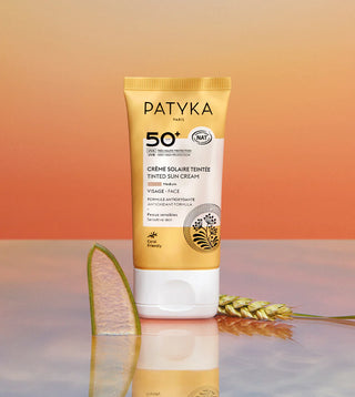 Patyka Crème Solaire Teintée Visage SPF50 Medium – Haute protection solaire et teint unifié