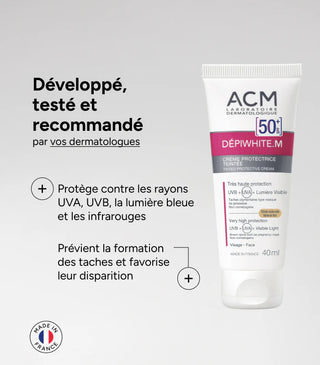 ACM Dépiwhite M Crème Solaire Teintée SPF50+ Anti-Taches 40 ml
