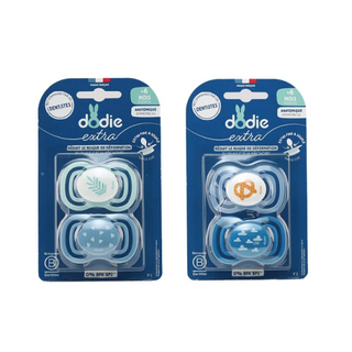 Dodie Sucettes Anatomiques +6mois F3 Extra Fine Bleu x2