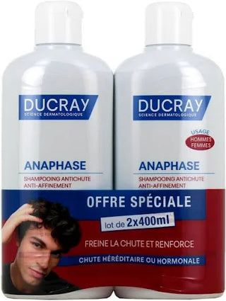 Ducray anaphase+ shampooing complément anti-chute 2x400ml