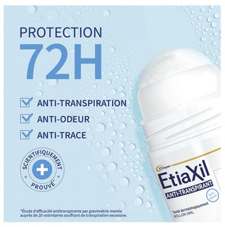 Etiaxil Déodorant Anti-Transpirant Protection 72H Roll-On 50ml – Contrôle durable de la transpiration