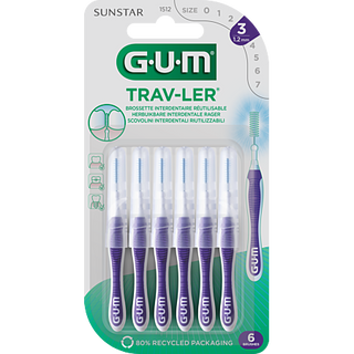 Gum Trav-ler Brossettes Interdentaires 1512 1,2mm x6