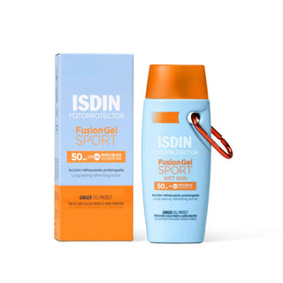 ISDIN Fotoprotector Fusion Gel Sport SPF50 100ml – Gel solaire corps ultra-frais spécial sport