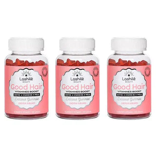 Lashilé Beauty good hair vitamines boost cheveux sublimes lot de 3x60 gummies