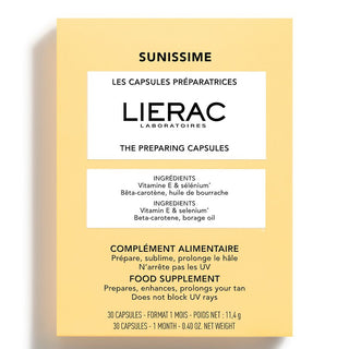 Lierac Sunissime Duo Les Capsules Préparatrices Solaire 2 x 30 Capsules – Préparer, Sublimer et Prolonger le Bronzage paraplus