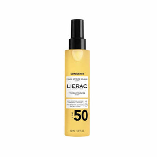 Lierac Sunissime L’Huile Soyeuse Solaire SPF50 150 ml – Huile Solaire Anti-Âge Corps et Cheveux