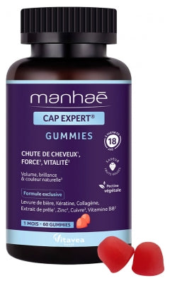 Manhaé Cap Expert Gummies Chute de Cheveux x60
