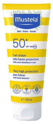 Mustela Lait Solaire Très Haute Protection Bébé-Enfant-Famille SPF50+ 100 ml