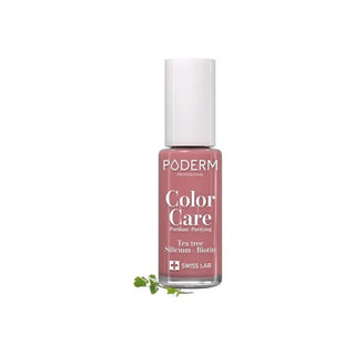 Poderm Color Care Vernis à Ongles Soin Tea Tree Bois de Rose 8ml