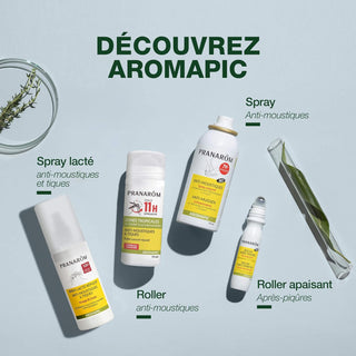 Pranarôm Aromapic Roller Corporel Anti-Moustiques & Tiques Zones Tropicales 75ml – Protection renforcée en zones à risque