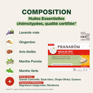 Pranarôm Maux de tête 8 comprimés