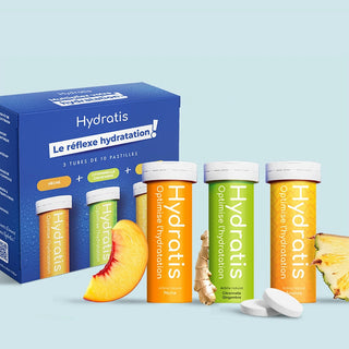 Hydratis Mini pack découverte 3 Tubes - Pêche- Ananas - Citronelle gingembre