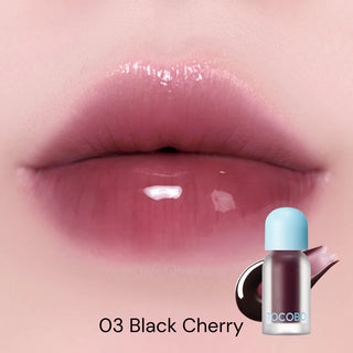 TOCOBO Juicy Berry Plumping Lip Oil 13 Choco Berry – Huile à lèvres repulpante glossy
