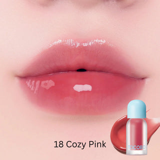 TOCOBO Juicy Berry Plumping Lip Oil 18 Cozy Pink – Huile à lèvres glossy rose nude