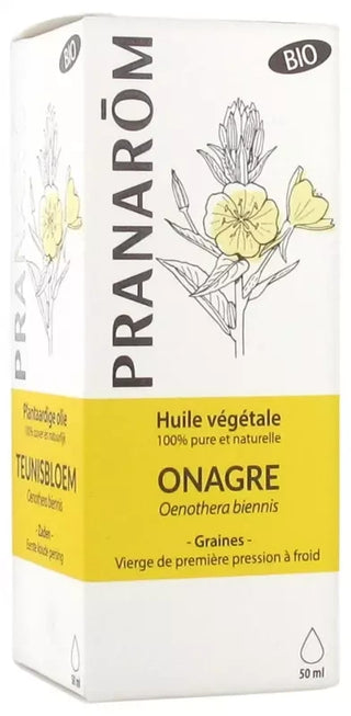 Pranarôm Huile Végétale Onagre Bio Riche en Acide Gras Gamma-Linolénique 50 ml