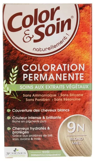 Les 3 Chênes Color & Soin Coloration Permanente Extraits Végétaux Sans Ammoniaque - Coloration : Blond Miel : 9N