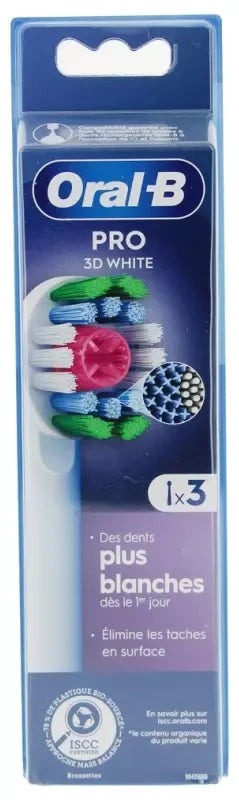 Oral-B Pro 3D White Brossettes de Rechange 3 Unités