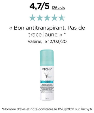 Vichy Déodorant Antitranspirant 125 ml