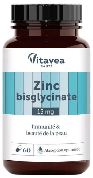 Vitavea Zinc Bisglycinate Immunité & Beauté de la Peau 60 Unités