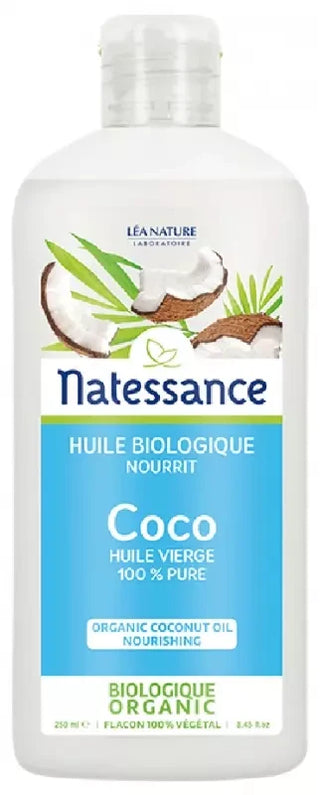 Natessance Huile de Coco Bio - 100% Pure - Nourrissante