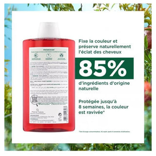 Klorane Grenade Shampoing Éclat à la Grenade - Cheveux Colorés 400 ml