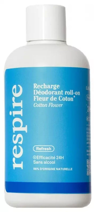 Respire Déodorant Eco-Recharge Roll-On 150 ml - Senteur : Fleur de Coton