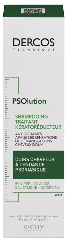 Vichy Dercos PSOlution Shampoing Traitant Kératoréducteur Cuirs Chevelus à Tendance Psoriasique 200 ml