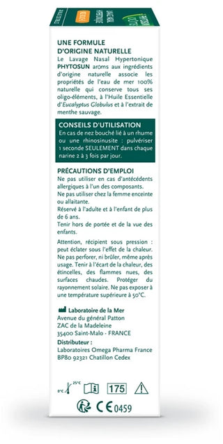 Phytosun Arôms Lavage Nasal Hypertonique 100 ml