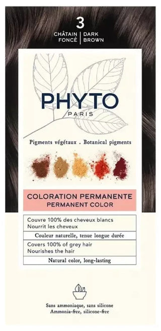 Phyto Couleur Coloration Permanente - Pigments Végétaux - Coloration : 3 Châtain Foncé