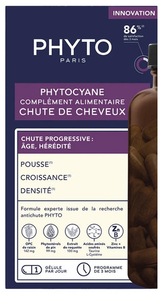 Phyto Phytocyane Complément Alimentaire Chute de Cheveux 84 Gélules