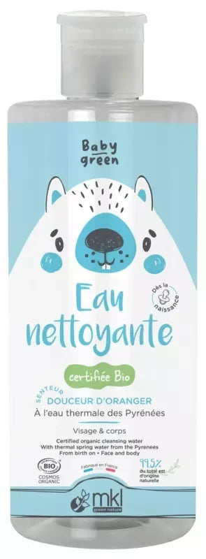 MKL Green Nature Baby Green Eau Nettoyante Visage & Corps Bio 1 l