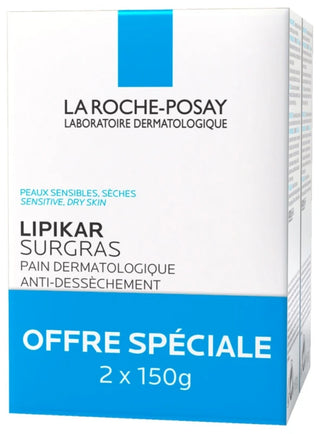 La Roche-Posay Lipikar Lot*2 Pain Surgras Dermatologique Anti-Dessèchement 150 g