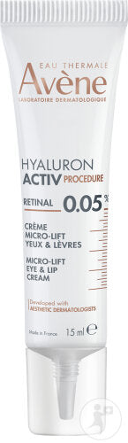 Avène Hyaluron Activ Procedure Crème Micro-Lift Yeux &amp; Lèvres – Retinal 0,05 % – 15 ml