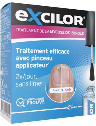 Excilor Traitement Mycose de l'Ongle avec Pinceau Applicateur 3,3 ml