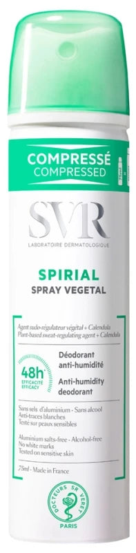SVR Spirial : Soins de la sudation Déodorant Végétal Anti-Humidité 75 ml