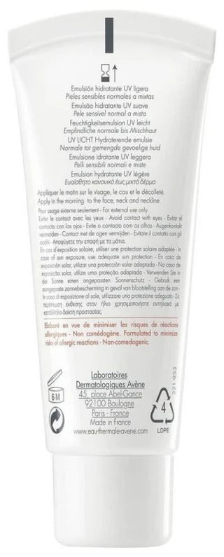 Avène Hydrance Eau Thermale - Légère Émulsion Hydratante SPF30 40 ml