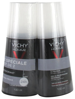 Vichy Déodorant Homme Ultra Frais Vaporisateur 100 ml X2