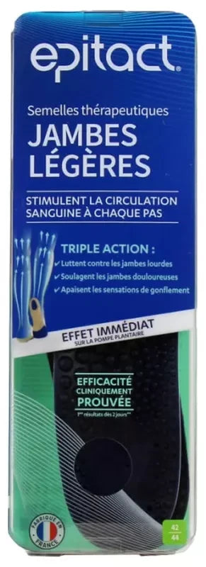 Epitact Semelles Jambes Légères - Taille : 42-44