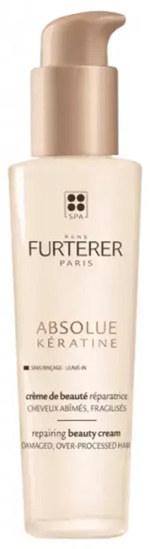 René Furterer Absolue Kératine Crème de Beauté Réparatrice - Soin Sans Rinçage à la Kératine Végeratine 100 ml