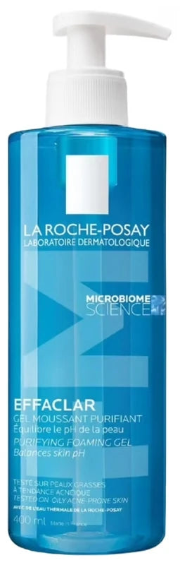 La Roche-Posay Effaclar Gel Moussant Purifiant Peaux Grasses à Tendance Acnéique 400 ml