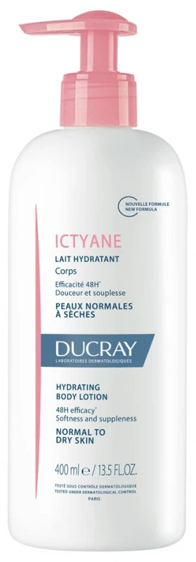 Ducray Ictyane Lait Hydratant Corps Peaux Normales à Sèches 400 ml