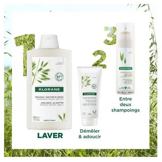 Klorane Avoine Shampoing Extra-Doux au Lait d'Avoine - Usage Fréquent - Tous Types de Cheveux Dès 3 Ans 100 ml