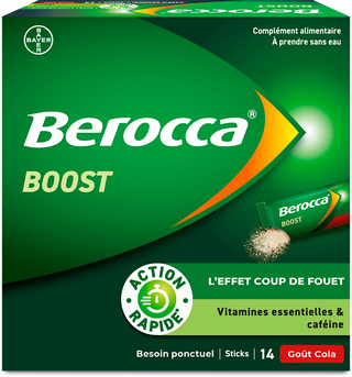 Berocca Boost Goût Cola 14 Sticks – Complément alimentaire énergie & concentration